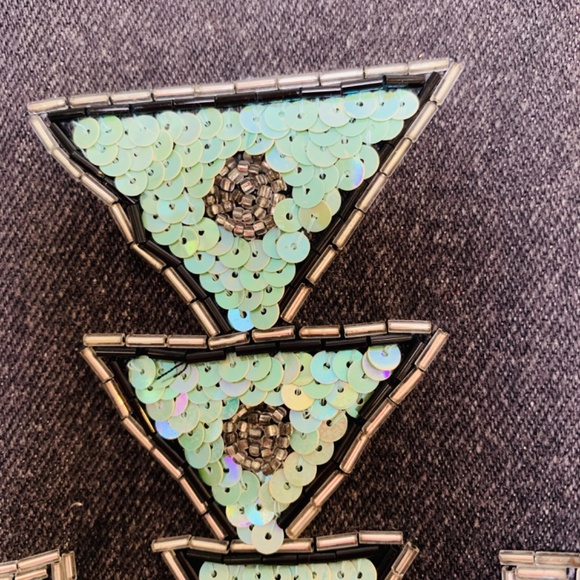 Vintage Boho Vest Turquoise Beading Sequins South Western Artsy Festival Hippie - Picture 8 of 16